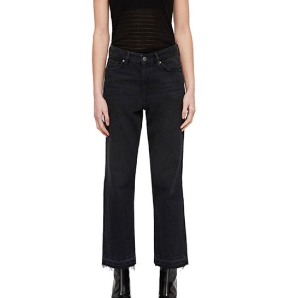 ALLSAINTS‎ Ava Straight black distressed Jeans sz 24